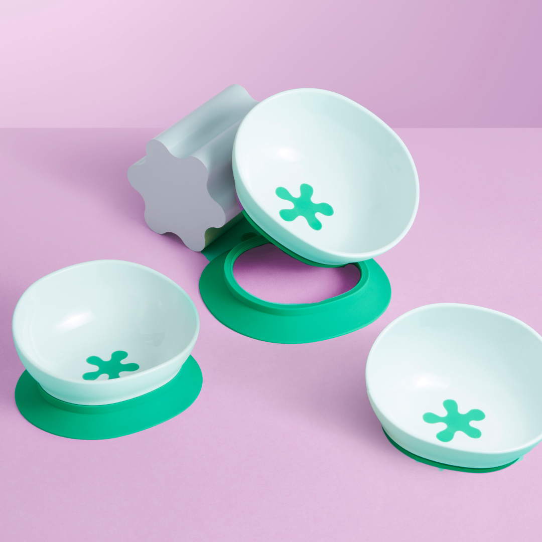 doddl 2-in-1 suction bowl 3-pack