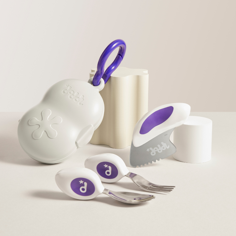 doddl children's cutlery set and case bundle