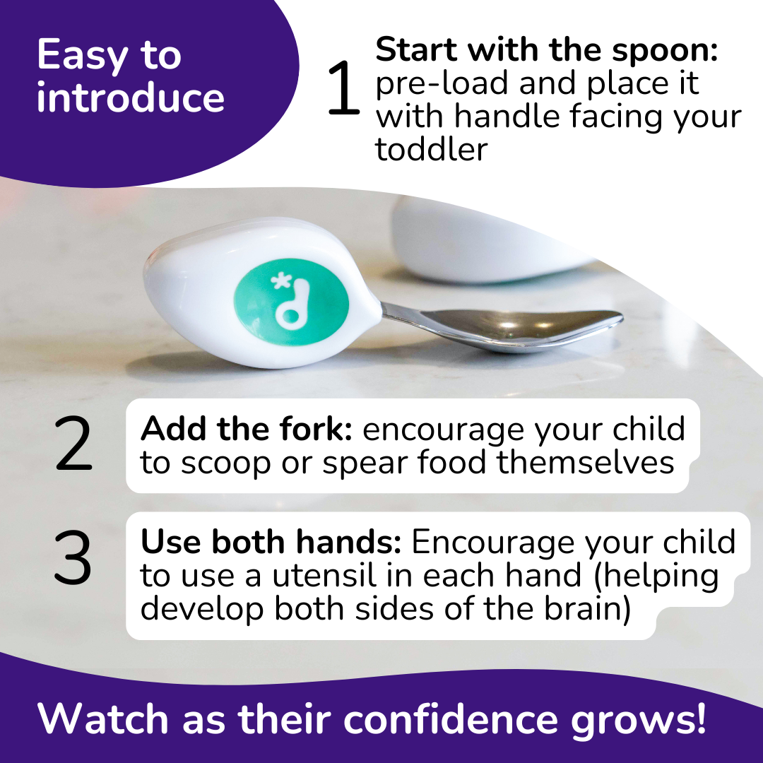 doddl toddler spoon and fork utensil set