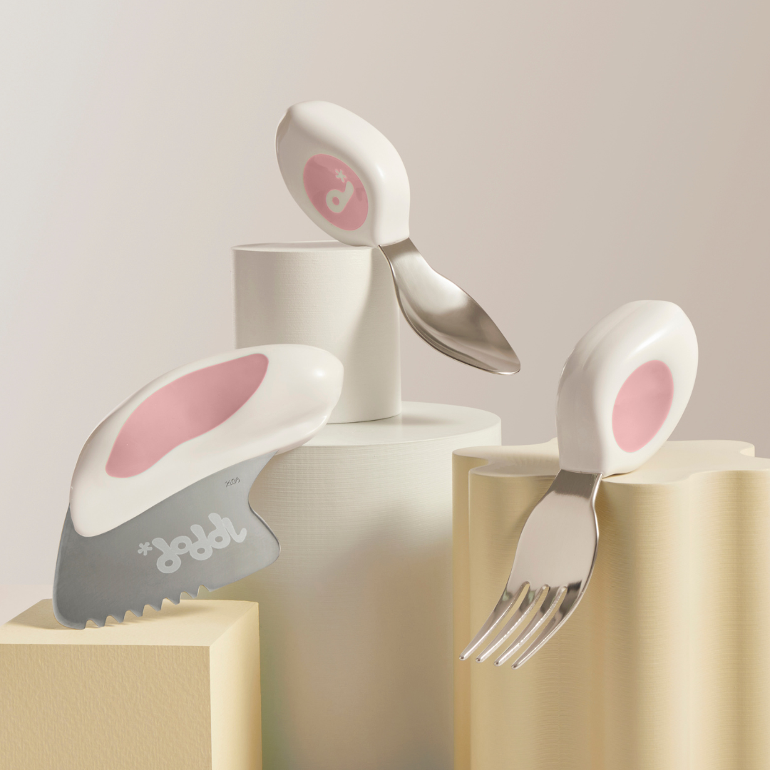 doddl toddler spoon, fork & knife utensil set
