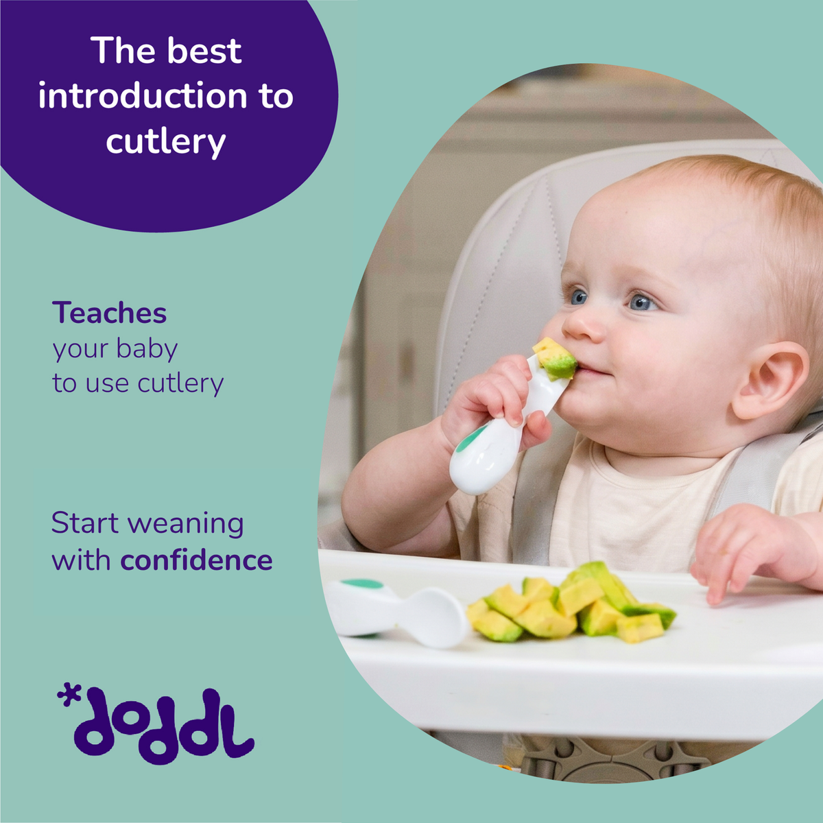 doddl baby utensil set & case