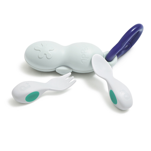 doddl baby spoon and fork with their travel case