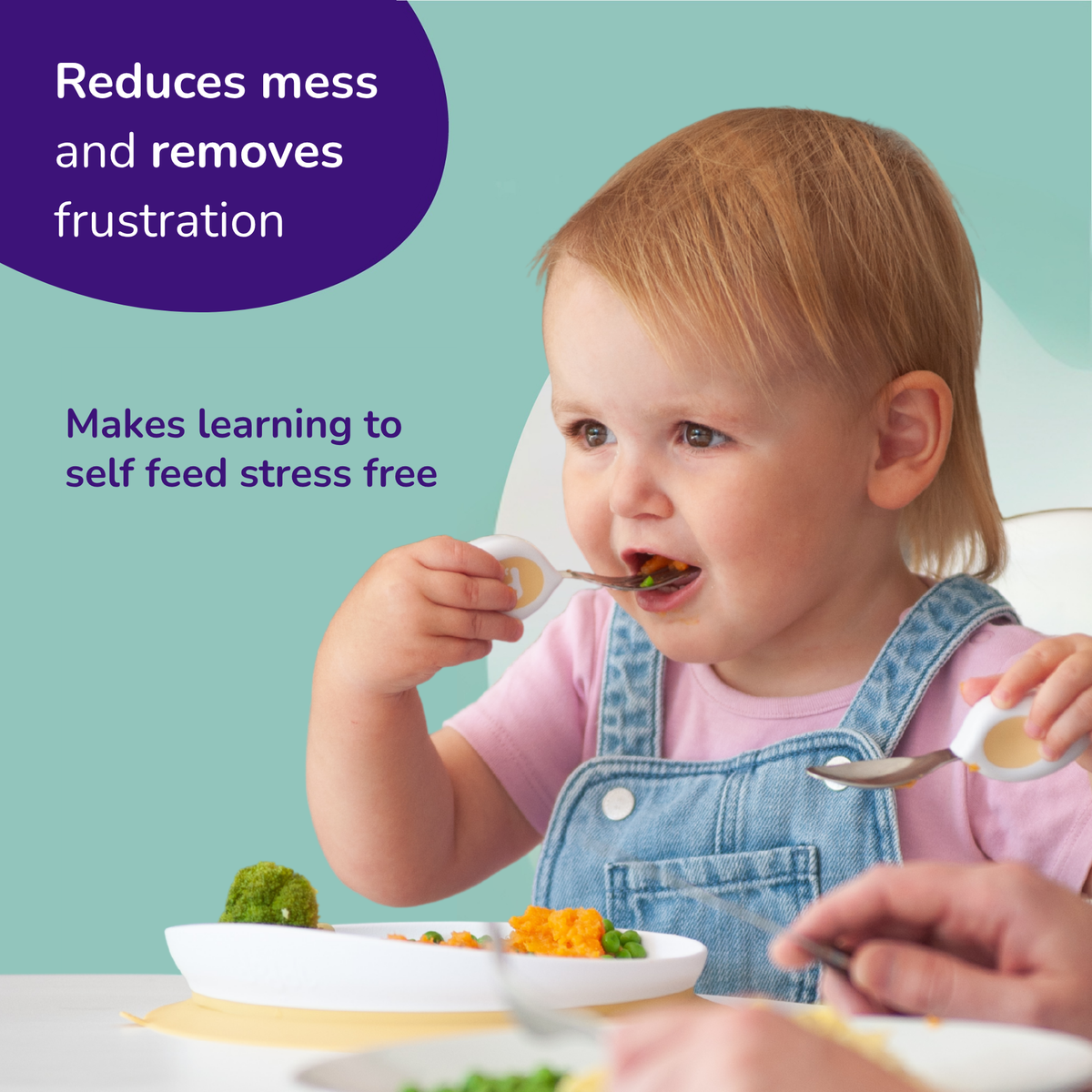 doddl Toddler Fork, Spoon & Case Set for easier mealtimes