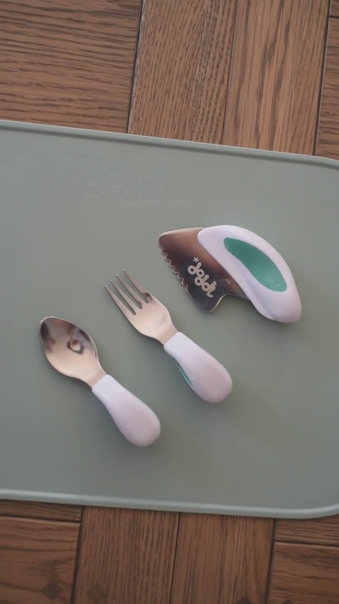 doddl toddler spoon, fork & knife utensil set