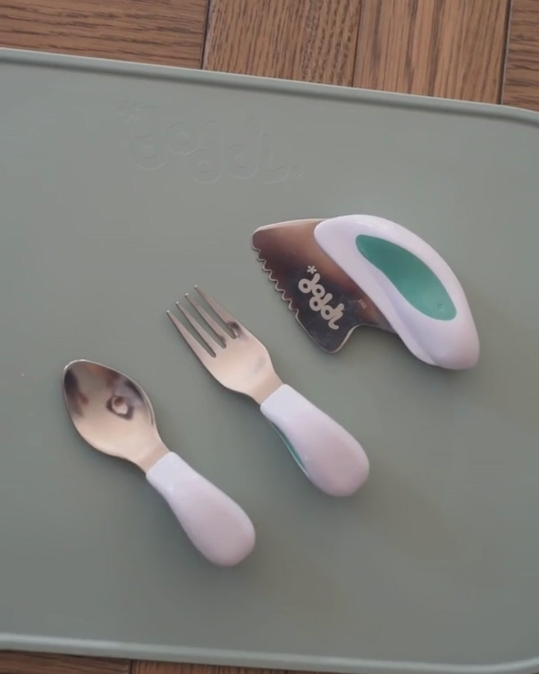 doddl toddler spoon, fork & knife utensil set